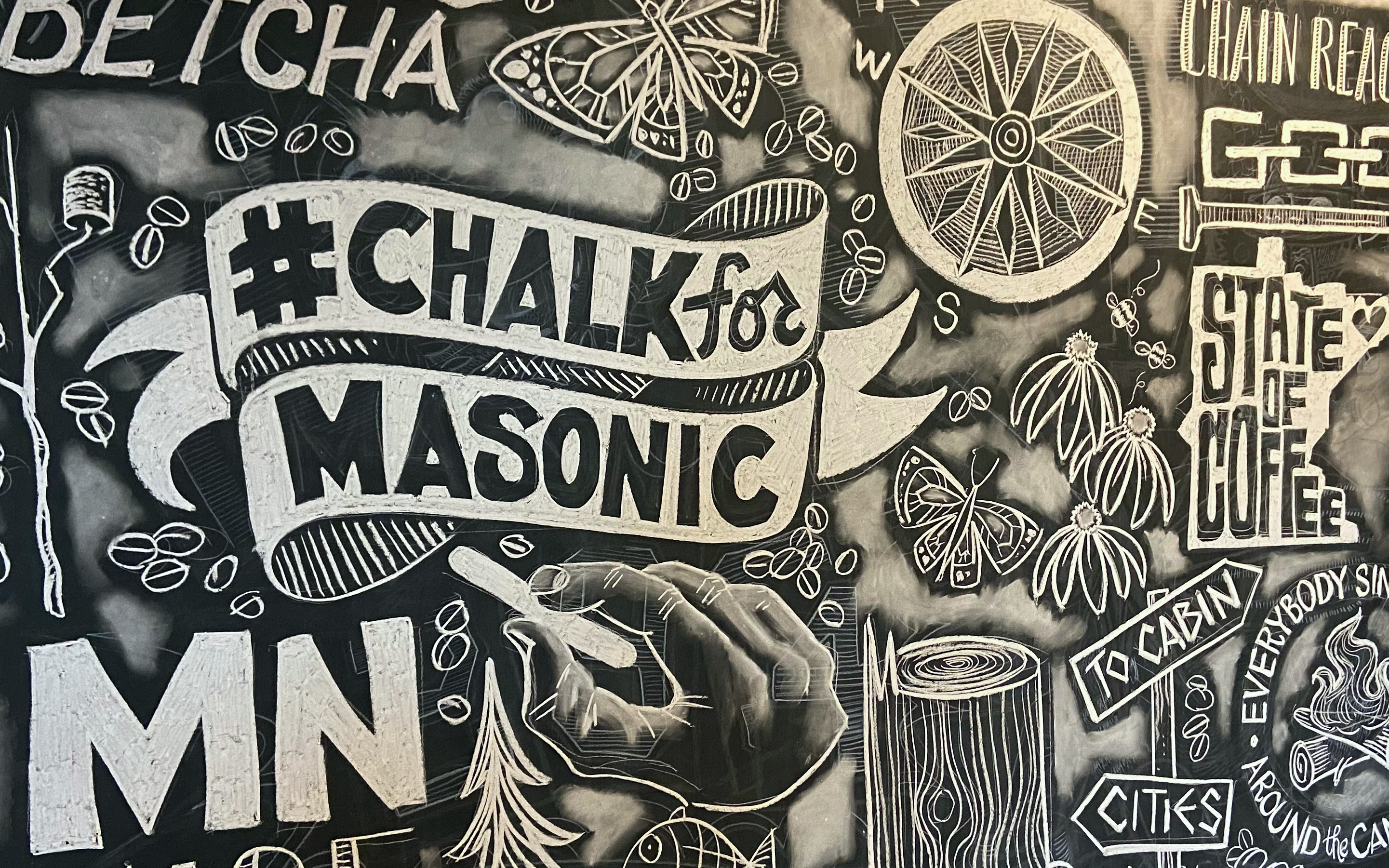 Create Art Fight Cancer Chalk For Masonic Event